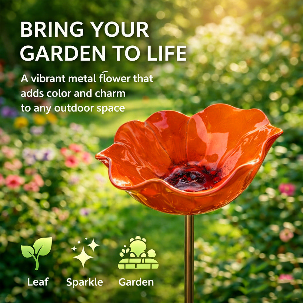 🔥2026 Muttertagsgeschenke 50% Rabatt🔥Handgemachter Blumen-Gartenstecker aus Metall🐦