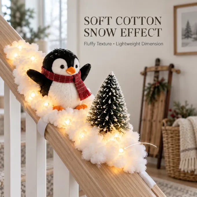 Soft Snow Effect Penguin Christmas Decor
