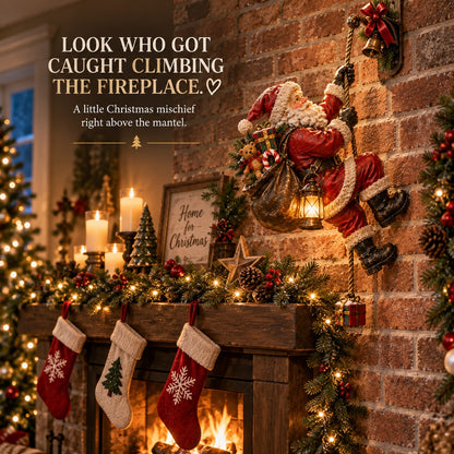 Santa's Secret Climb-Lighted Christmas Wall Decoration🎁✨