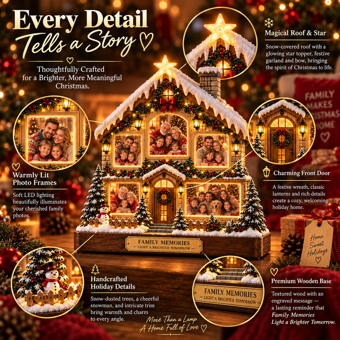 Close-up details of the Home Sweet Home Memory Lamp
