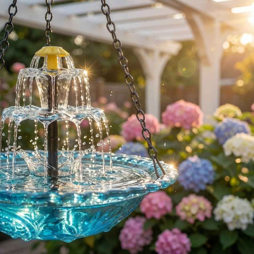 ✨2026 Frühlings-Sonderangebot 50% Rabatt-🐦Solar-Kaskaden-Hänge-Vogelbad-Brunnen