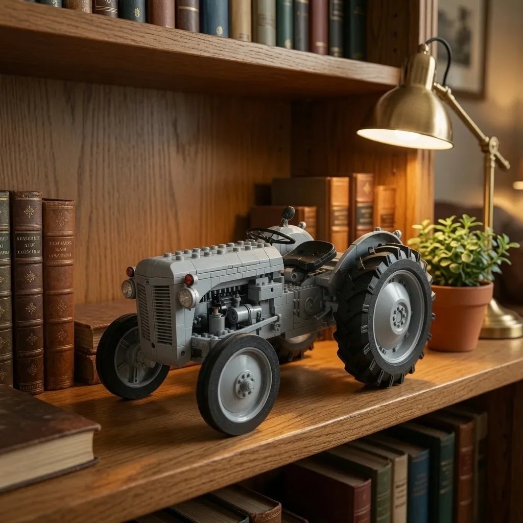 Classic Farm Tractor Building Block Set – 1948 Grey Field Edition