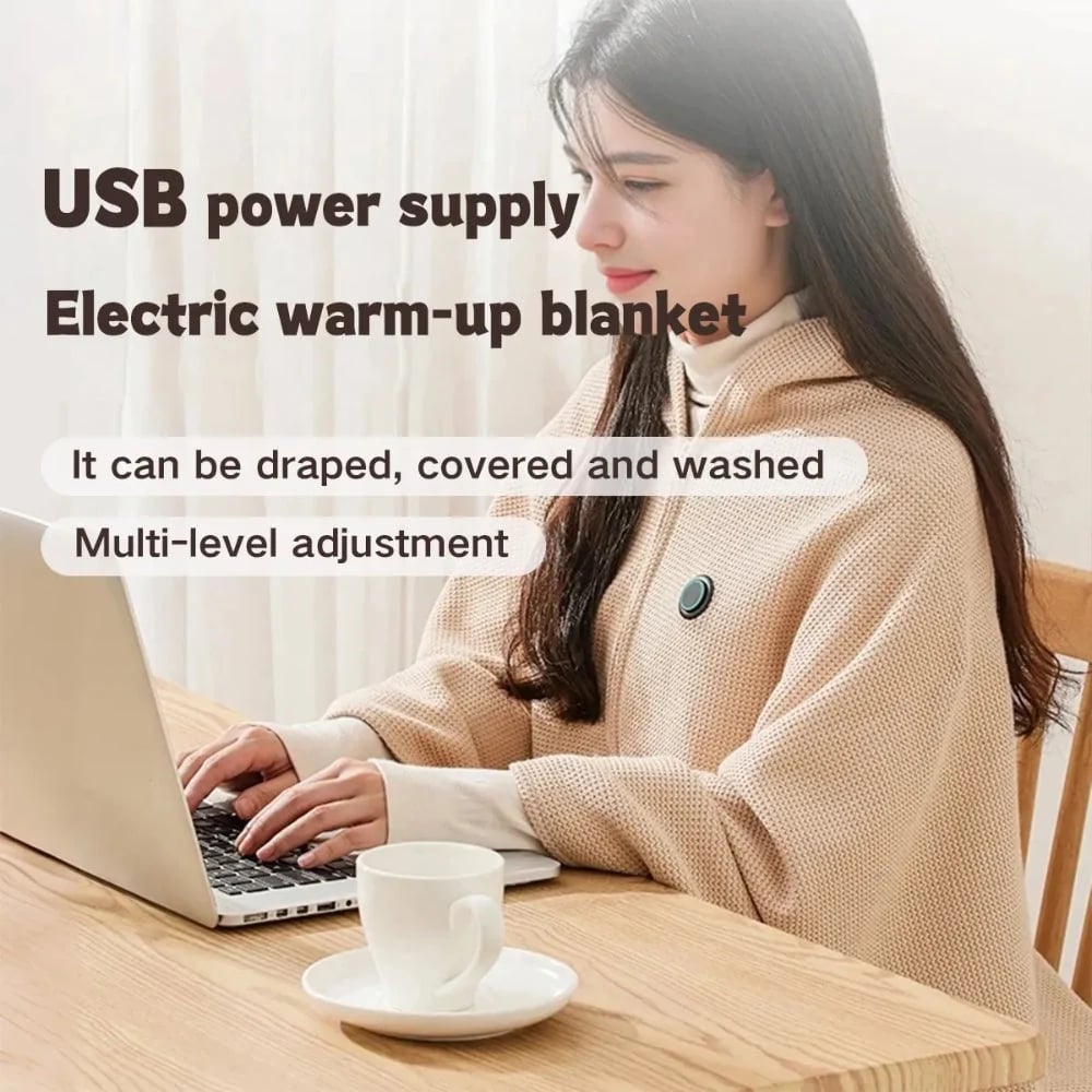 ❄️ LAST CHANCE 50% OFF - Heated Wearable Blanket – Stay Warm at Your Desk Without Bulky Layers 🔥