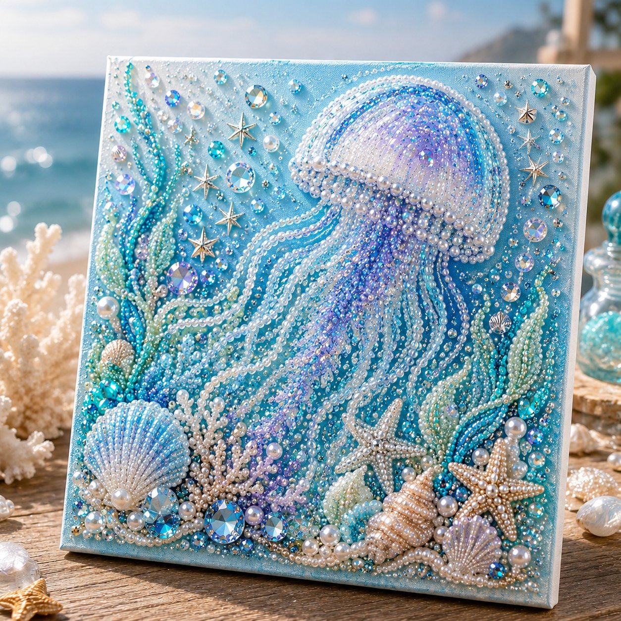 Jellyfish pearl art