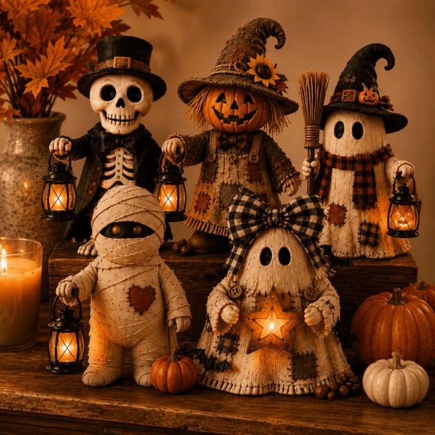 🔥Last Day 49% OFF -👻Cute & Spooky Halloween Mantel Décor Collection
