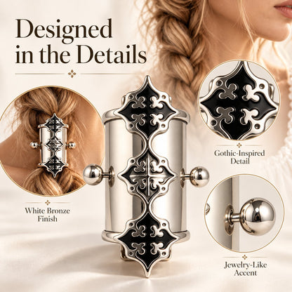 Handmade White Bronze Braid Cuffs — A Little Armor for Your Hair