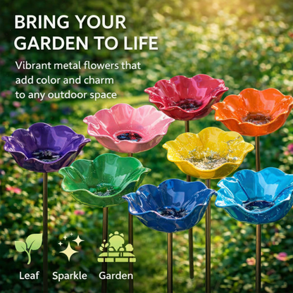 🔥2026 Muttertagsgeschenke 50% Rabatt🔥Handgemachter Blumen-Gartenstecker aus Metall🐦