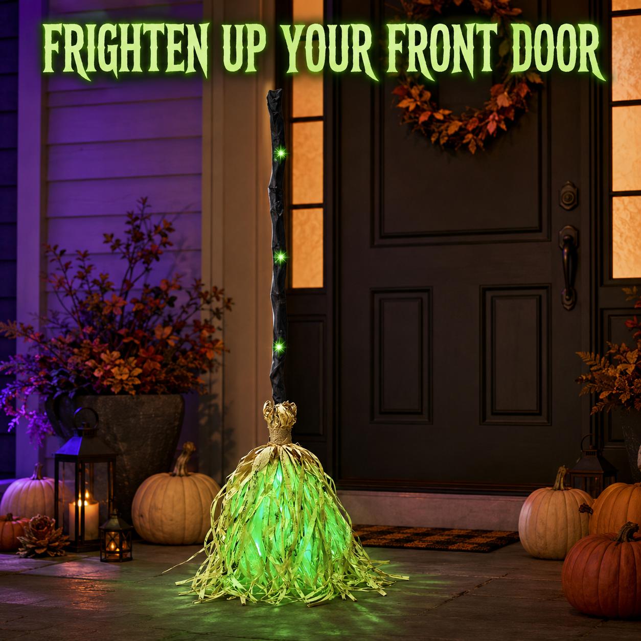 Magic Dancing Witch Broom – Animated Halloween Decor