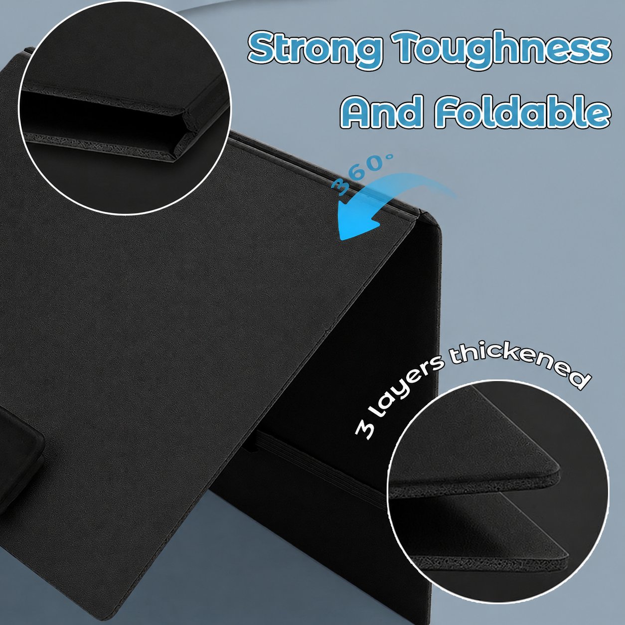 A4/A5 Foldable Clipboard Portfolio – Portable Writing Board with Strong Clip & Elastic Strap