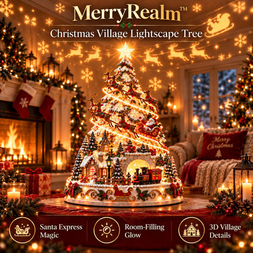 💯 60,000+ Sold - 🎄MerryRealm™ Christmas Village Lightscape Tree