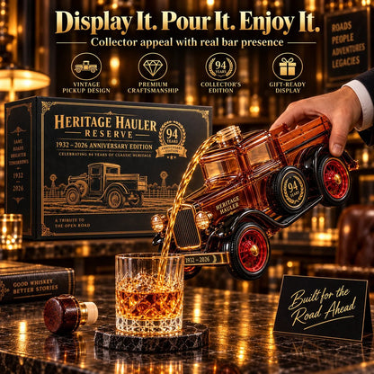 🚚 Heritage Hauler Reserve – 94th Anniversary Vintage Truck Whiskey Decanter (1932–2026) | Collector's Edition Gift