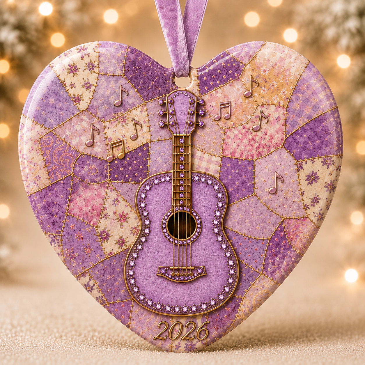 🎁Last Day 60% OFF - Guitar Memorial Heart Ornament🎵