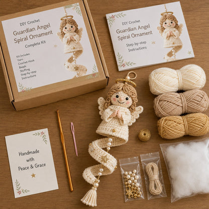 🔥LAST DAY 50% OFF - ✨ DIY Crochet Blessed Mother Spiral Hanging Ornament Kit – Handcraft a Heavenly Keepsake 🙏🧶