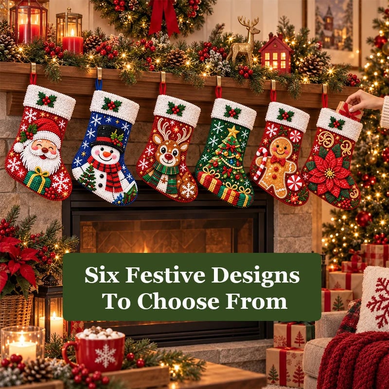 🎅 ✨ DIY Diamond Painting Christmas Stocking Kit - 🎄 Make a Christmas Stocking They’ll Remember