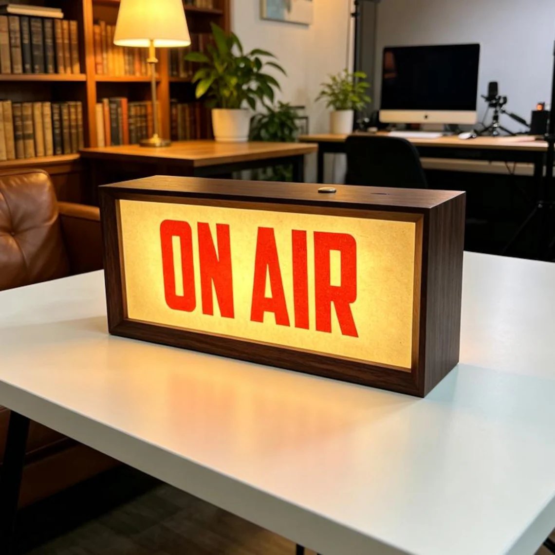 ON AIR Sign Lamp, Podcast Box Sign