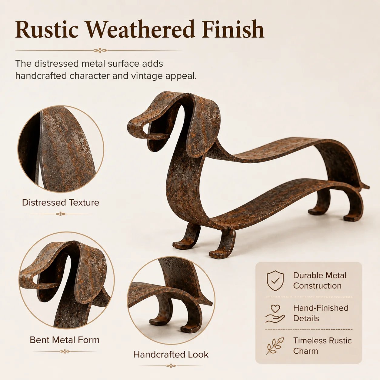 Rustic Charm, Dachshund Style — Metal Sculpture for Home & Garden  (📦Buy 2 Free Shipping)