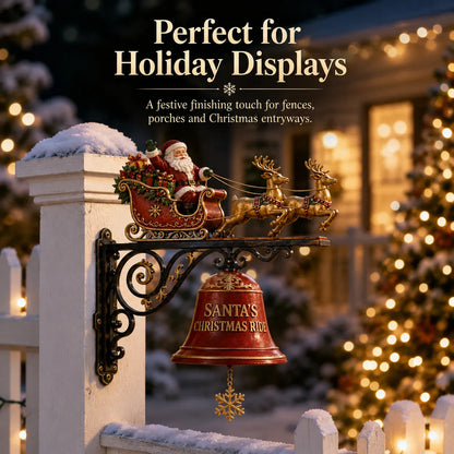 🎅 Santa Sleigh with Reindeer & Bell | 3D Christmas Outdoor Decoration