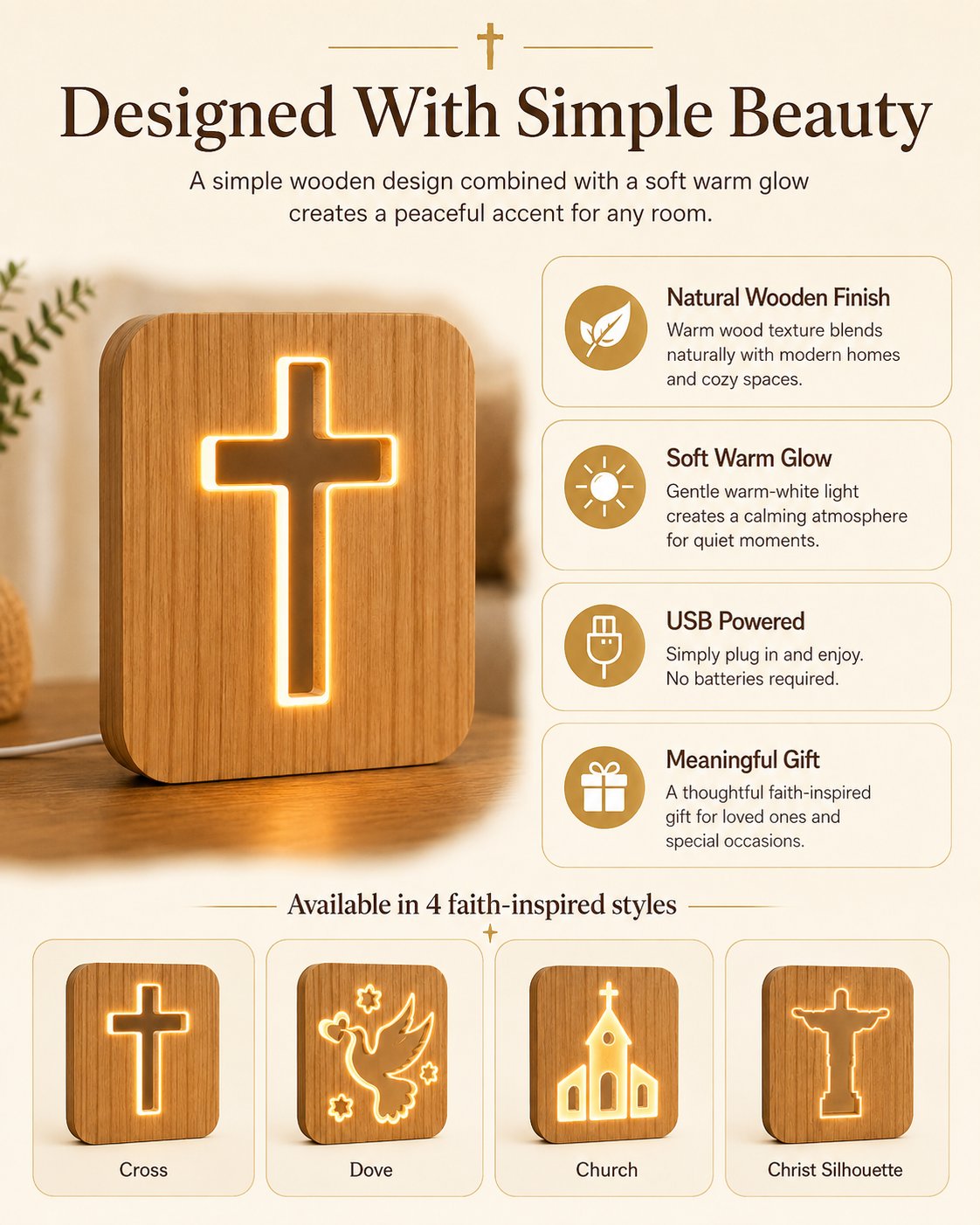 🔥LAST DAY 49% OFF-✨ A Gentle Light For The Moments That Matter ✝️