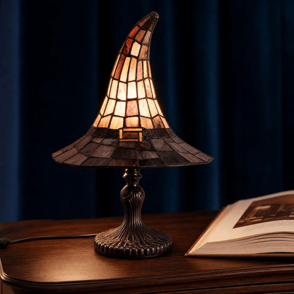 🔥Exclusive Limited Item 👍🔥50%OFF♠️Witch Hat Night Light & Stained Glass Witch Hat Lamp🎁
