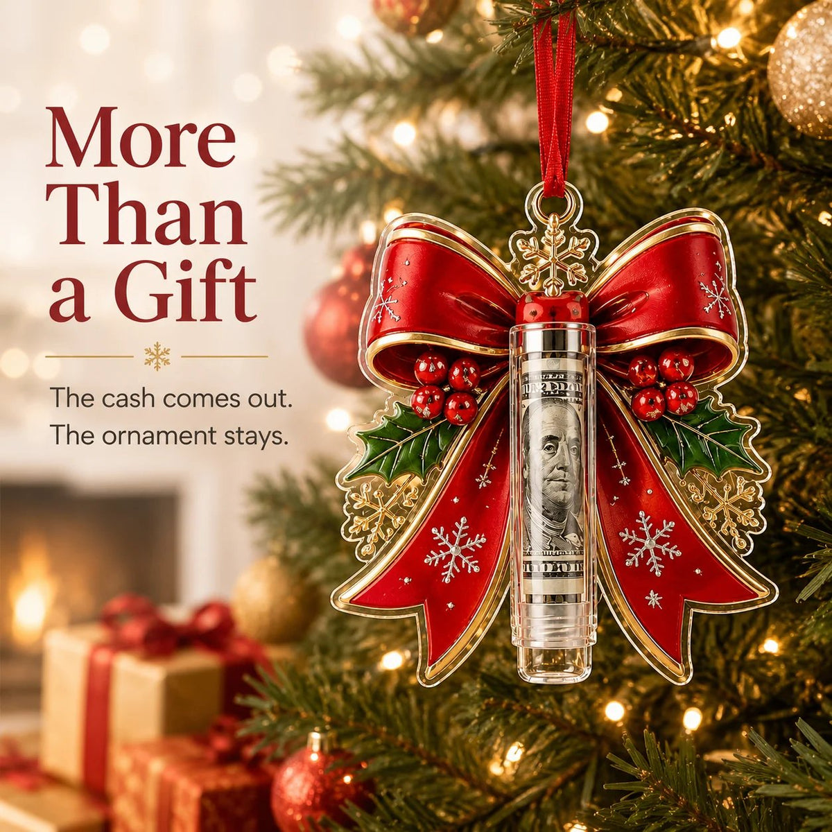 🎁💵 Christmas Cash Holder Ornament — Turn Cash Into a Christmas Surprise