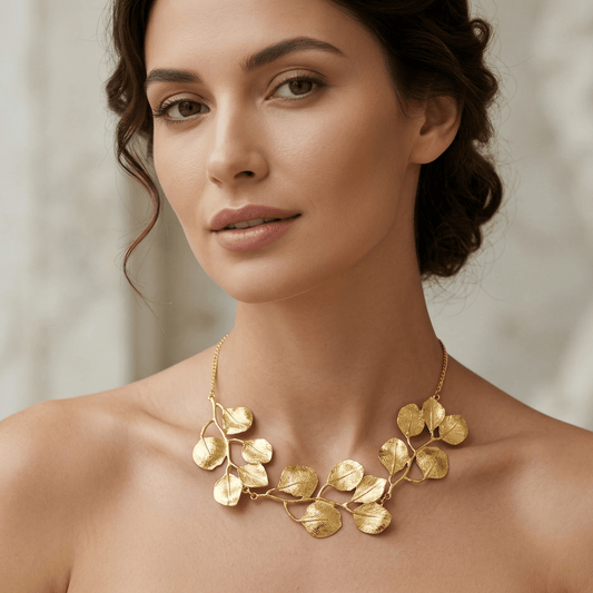 Collier plastron Feuille d'Or