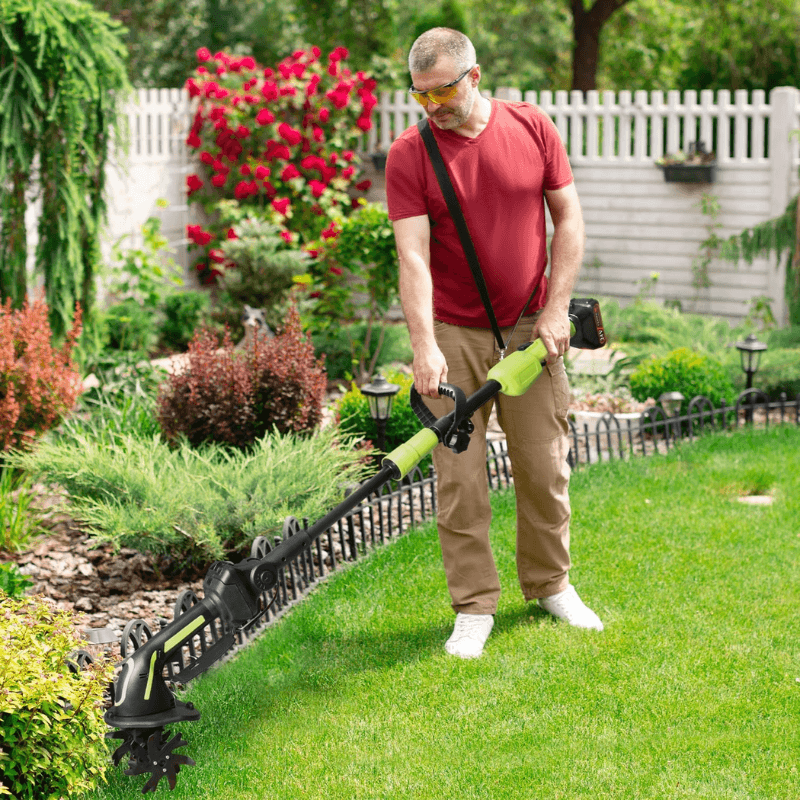 Dailyard™ Multifunctional 2-in-1 Cordless Tiller & Cultivator with Telescopic Pole