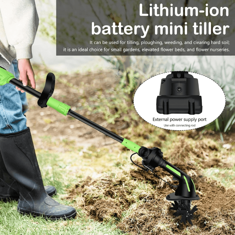 Dailyard™ Multifunctional 2-in-1 Cordless Tiller & Cultivator with Telescopic Pole
