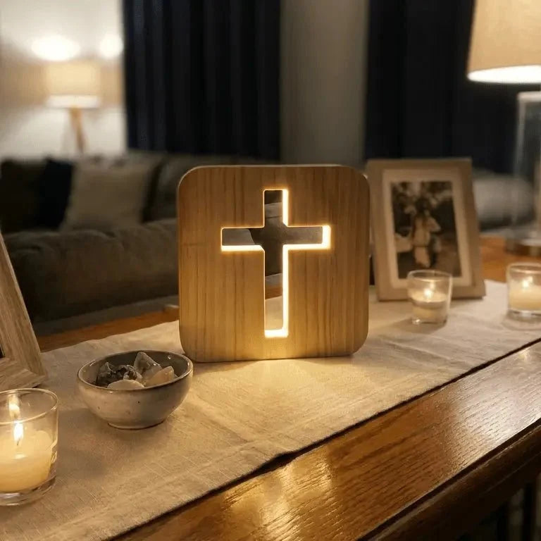 Lumen - Wooden Cross Lamp