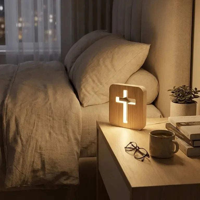 Lumen - Wooden Cross Lamp