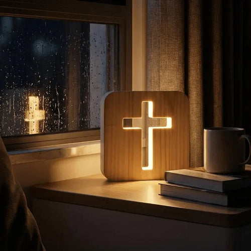 Lumen - Wooden Cross Lamp