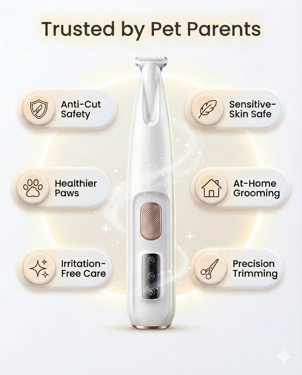 🔥⏳ Stock Limité 🐾Tondeuse pour Animaux Étanche Rechargeable avec Lumière LED Brillante, Tondeuse Ultra Silencieuse pour Toilettage à Domicile