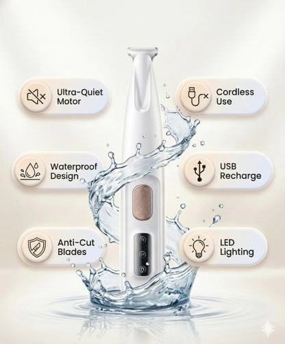 🔥⏳ Stock Limité 🐾Tondeuse pour Animaux Étanche Rechargeable avec Lumière LED Brillante, Tondeuse Ultra Silencieuse pour Toilettage à Domicile