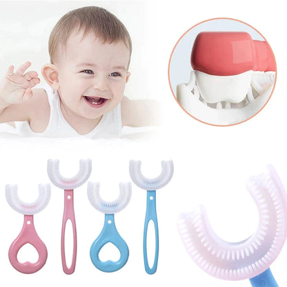 U-shaped Children's Toothbrush Soft Silicon Glue Dental Dental Artifact