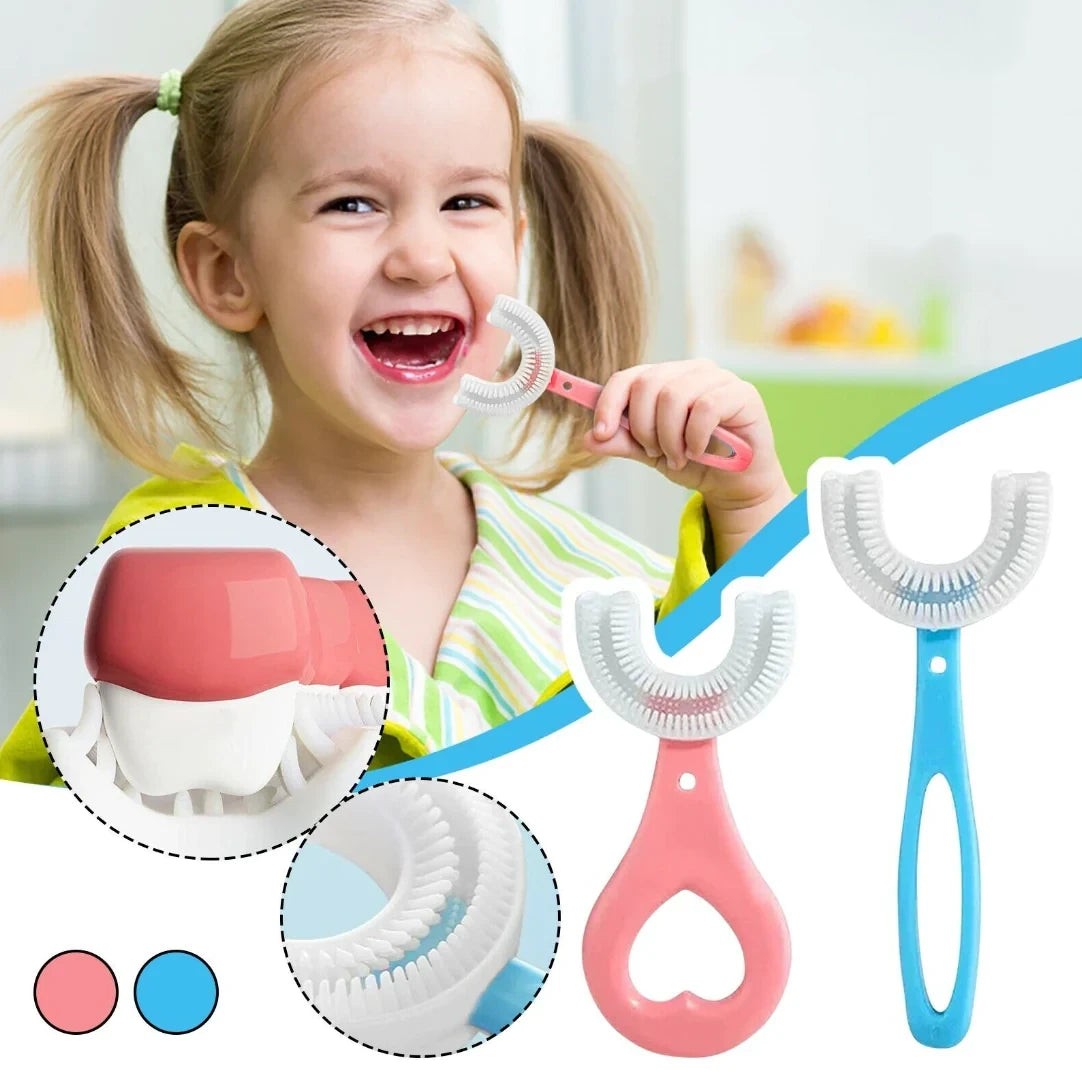 U-shaped Children's Toothbrush Soft Silicon Glue Dental Dental Artifact