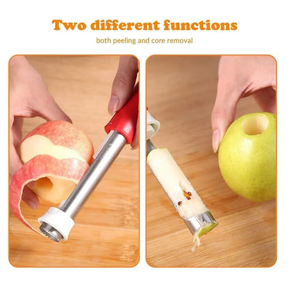 🍎2-in-1 Apple Corer and Peeler - Stainless Steel Fruit Corer