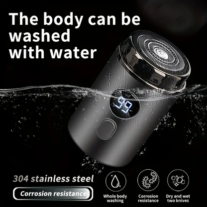 ⏰LAST DAY 57%OFF🔥Smart Mini Electric Shaver – LED Display, Waterproof & Portable