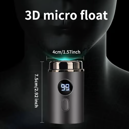 ⏰LAST DAY 57%OFF🔥Smart Mini Electric Shaver – LED Display, Waterproof & Portable