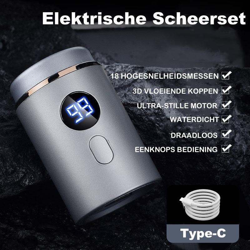 ⏰LAST DAY 57%OFF🔥Smart Mini Electric Shaver – LED Display, Waterproof & Portable