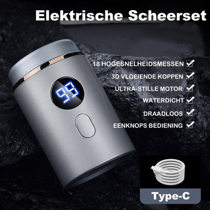 ⏰LAST DAY 57%OFF🔥Smart Mini Electric Shaver – LED Display, Waterproof & Portable