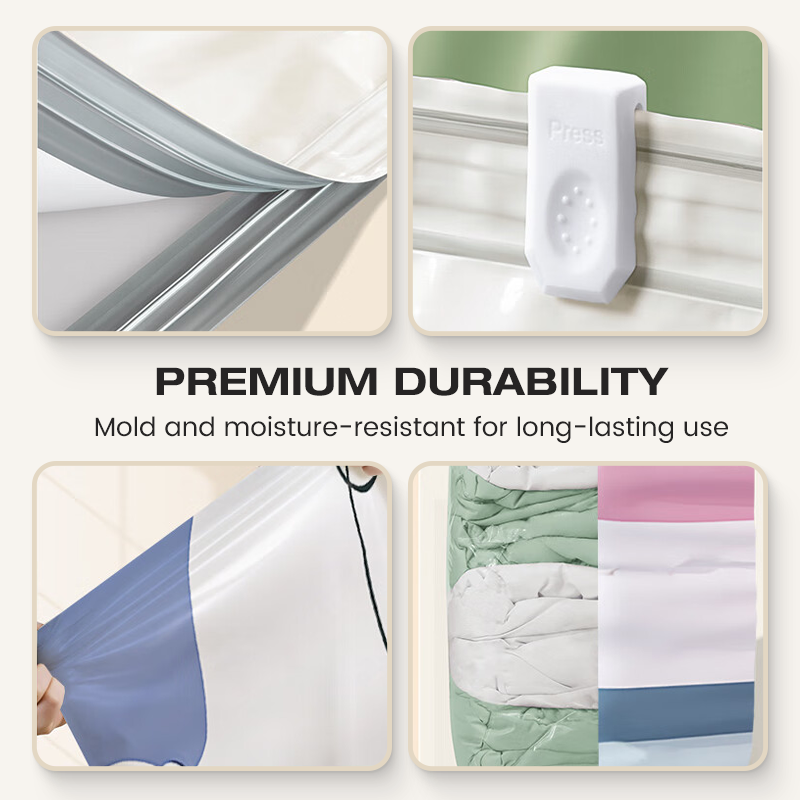 ⏳ Limited-Time Sale 🔥 - Pump-Free Vacuum Compression Bags, Large Size