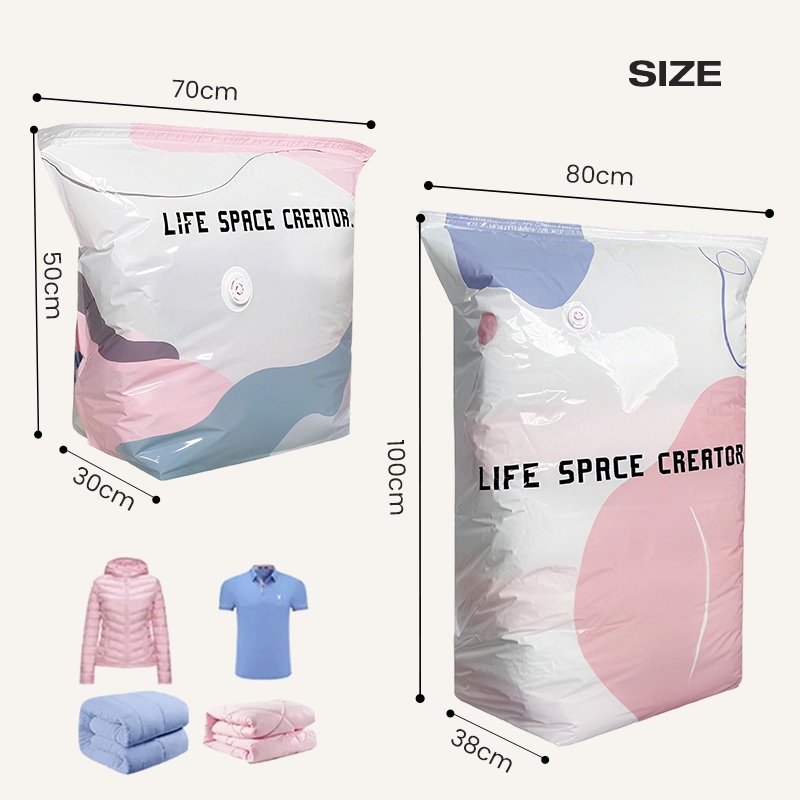 ⏳ Limited-Time Sale 🔥 - Pump-Free Vacuum Compression Bags, Large Size