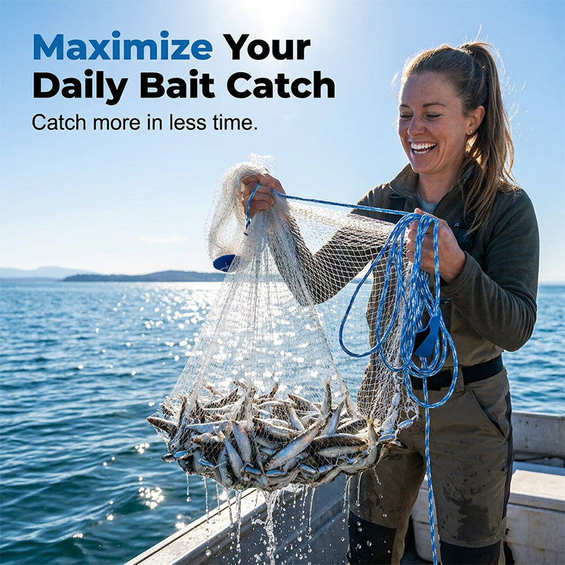 ⏰⌛50% OFF Today!🎣🐟Easy-Throw Cast Net – Heavy-Duty Mesh, Rapid Sinking & Versatile – For Freshwater & Saltwater