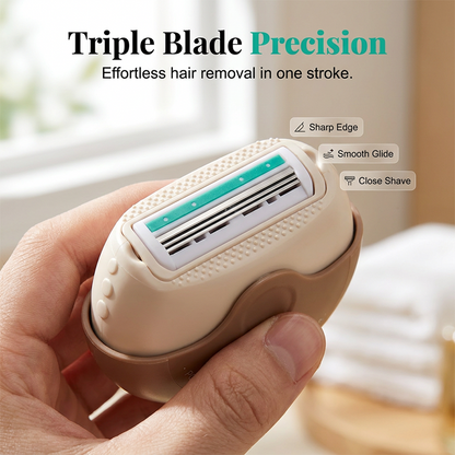 🥳2026 HOT SALE🥳💞50K+ SOLD!⏳✨Portable 3-Layer Hair Shaver with Rotating Cover