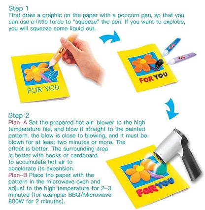 💥Hot Sale 50% OFF - DIY Bubble Popcorn Drawing Pens