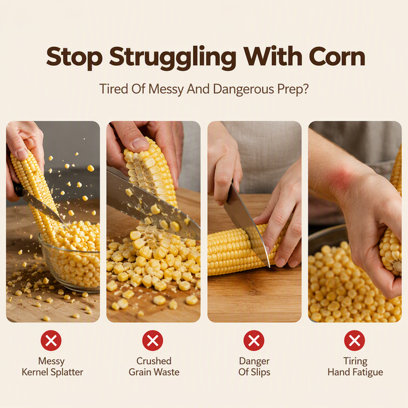 🌽🔥 Portable Manual Corn Stripper Tool for Kitchen and Outdoors – Strip Fresh Kernels in Seconds, No Electricity Needed! 🏕️✨