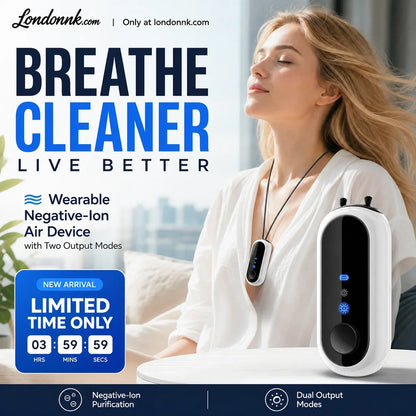 Wearable Air Purifier with Negative Ion Technology