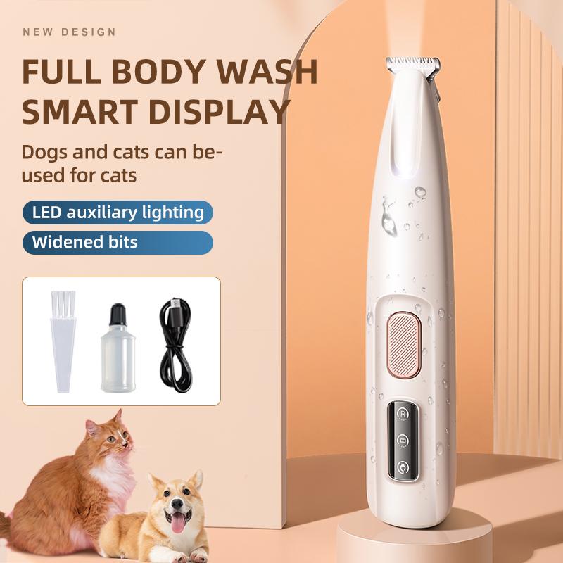🔥⏳ Stock Limité 🐾Tondeuse pour Animaux Étanche Rechargeable avec Lumière LED Brillante, Tondeuse Ultra Silencieuse pour Toilettage à Domicile