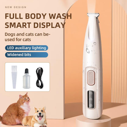 🔥⏳ Stock Limité 🐾Tondeuse pour Animaux Étanche Rechargeable avec Lumière LED Brillante, Tondeuse Ultra Silencieuse pour Toilettage à Domicile