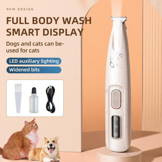 🔥⏳ Limited Stock 🐾Waterproof Rechargeable Pet Shaver with Bright LED Light, Ultra Quiet Home Pet Grooming Clipper Cut Salon Cost